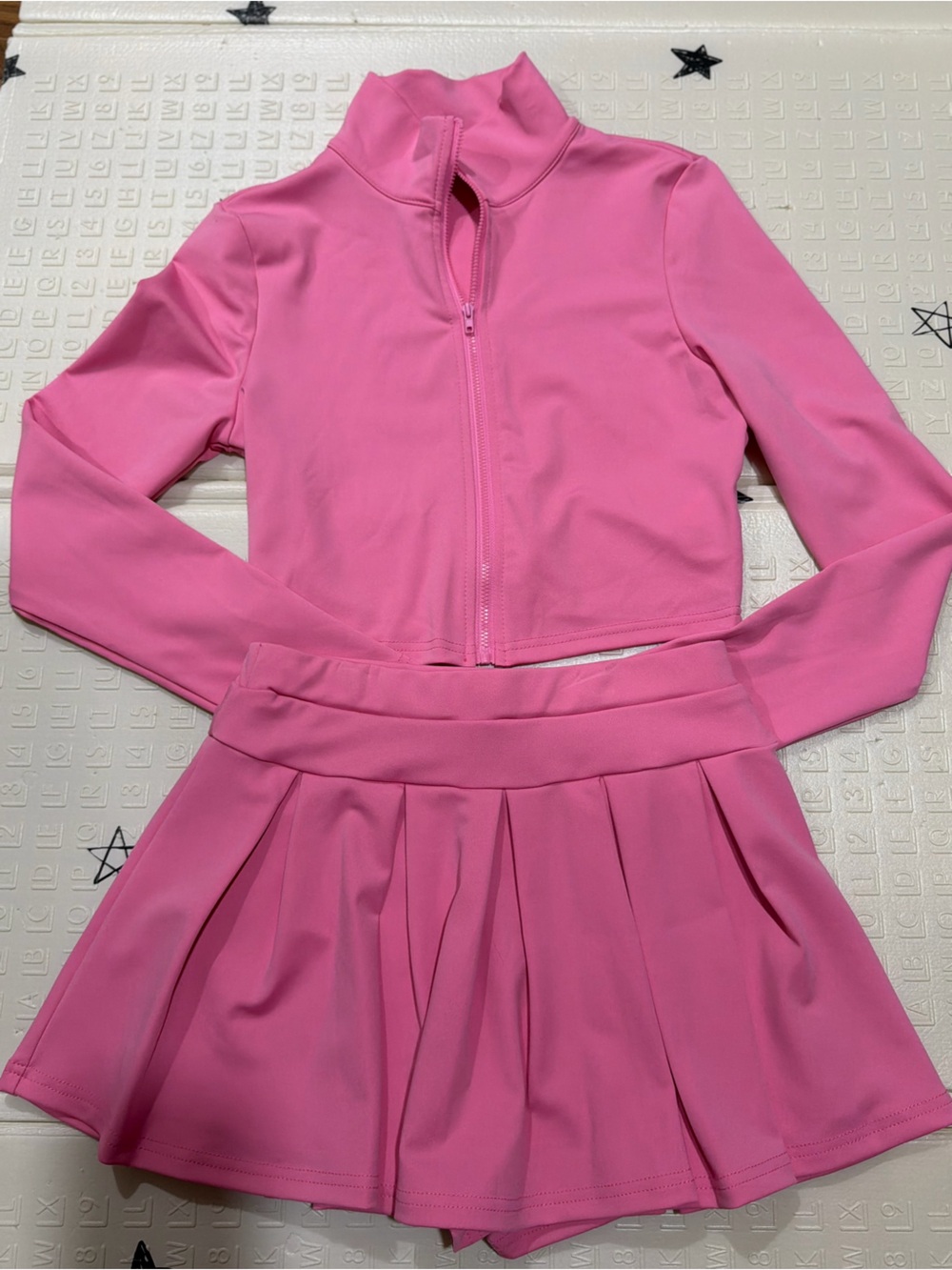 Pink Kids One-Piece Dress with Long Sleeves
